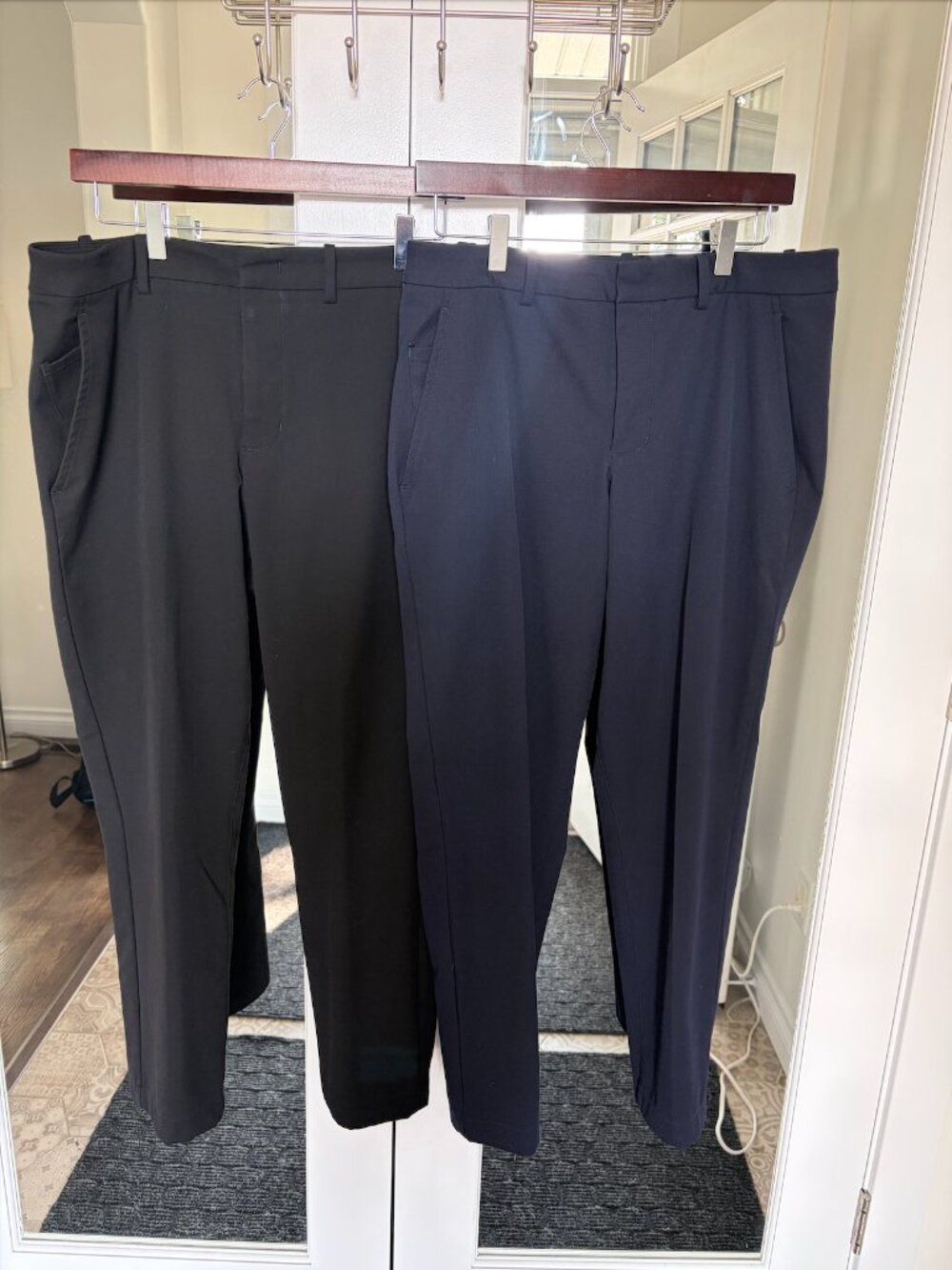LOT of 2 - Kit & Ace Men's dress pants (Sz 34 - black + navy)